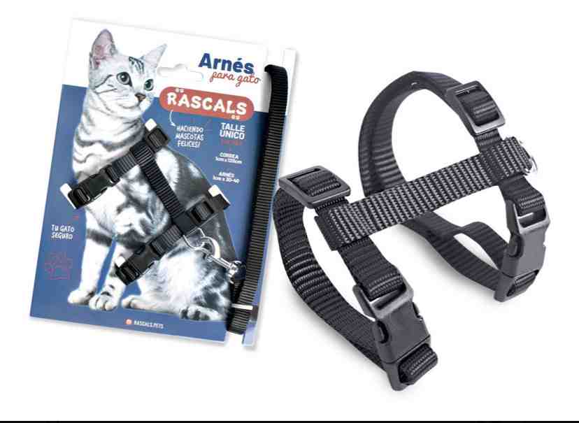 PRE112 RASCALS PRETAL CON CORREA PARA GATOS NEGRO
